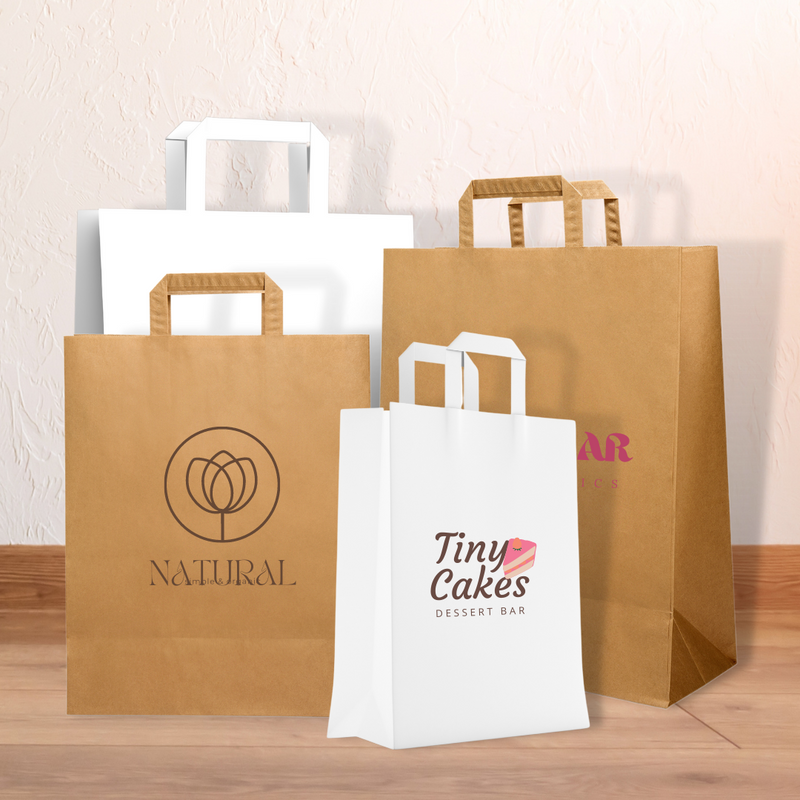 Paper bags with top logo