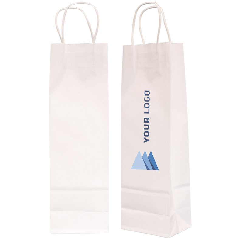 Wine Bottle Paper Carrier Bags Printed Sample